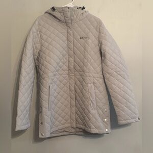 Arctix Women’s Light Gray Quilted Hooded Jacket Coat NWT Size M